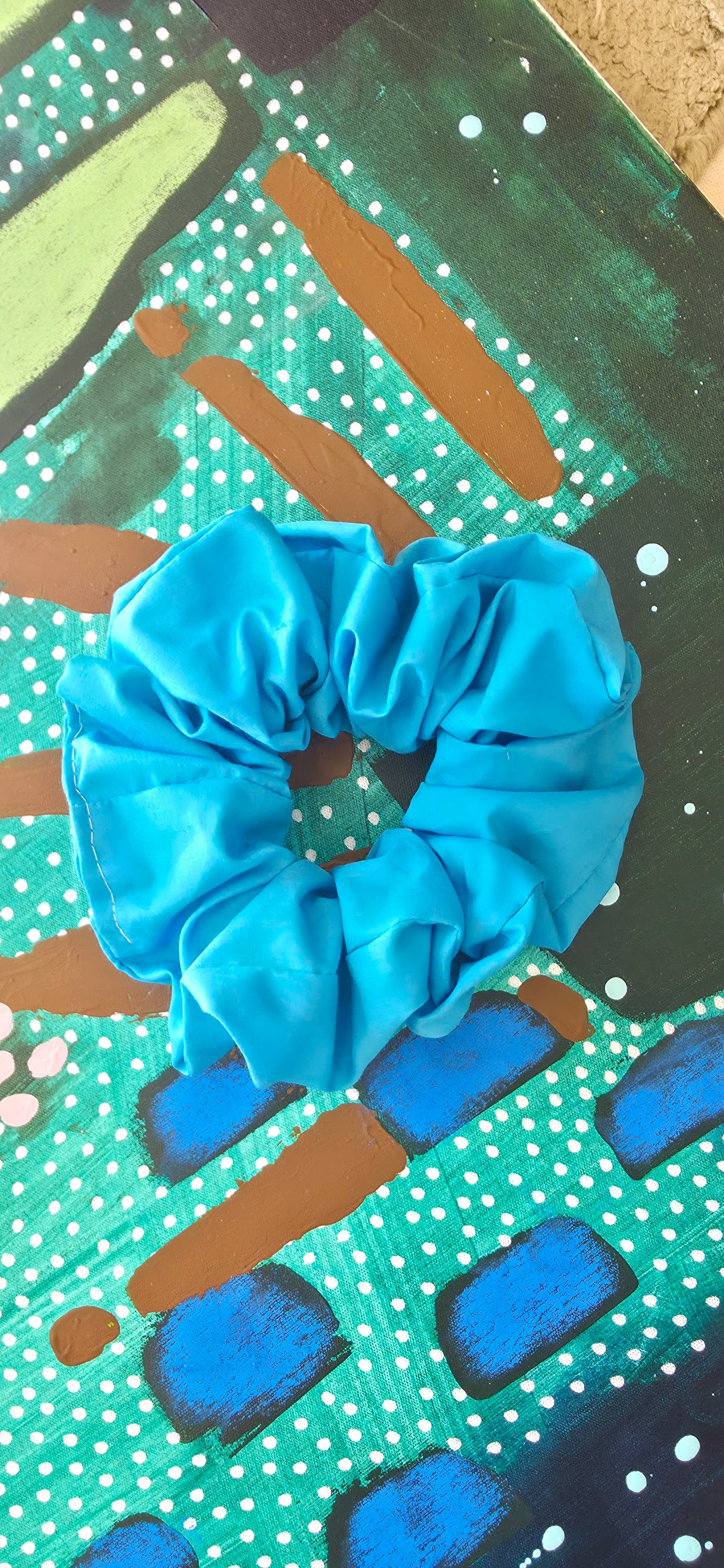 JUMBO SCRUNCHIE ~ Bright Blue